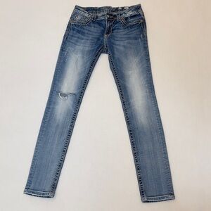 Miss Me Skinny Jeans Women’s 29 Embellished Rhinestone Pocket Y2K Style JP585352